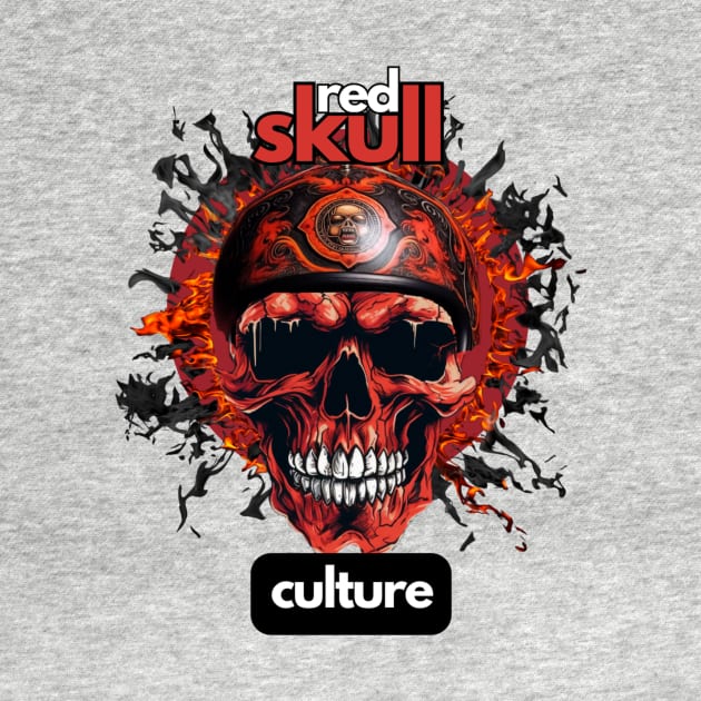 Red Skull Culture, Festival t-shirt, Unisex t-shirt, tees, men's t-shirt, women's t-shirt, summer t-shirt, skull t-shirts, biker t-shirts by Clinsh Online 